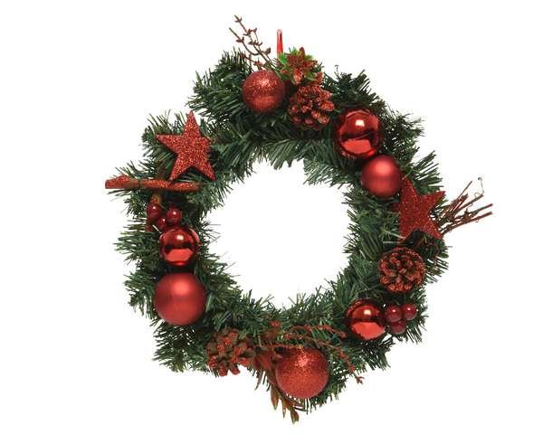 Karácsonyi koszorú piros díszekkel 30 cm Miért ne adnál hozzá egy gyönyörű, igazi tapintású örökzöld ajtódíszt karácsonyi dekorációidhoz ebben az évben? Ez a szépség készen áll a szállításra! Könnyen felszerelhető Természetes hatású Dróttal merevítve