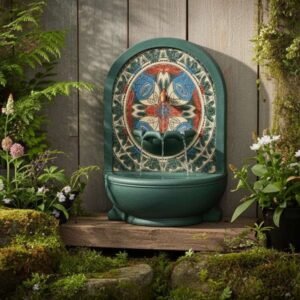 Mozaik kerti szökőkút csobogó kültéri, beltéri 22 x 36 x 54 cm