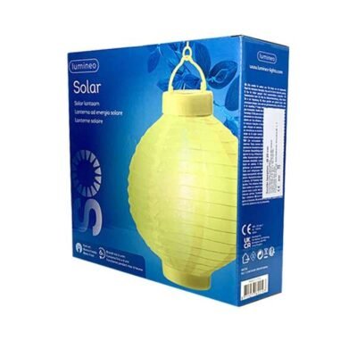 napelemes lampion sárga szolár lampion kültéri vízálló 20 cm