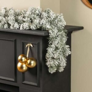 Karácsonyi girland, havas micro LED-ekkel 270 x 25 cm