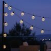 Party fényfüzér 2,7m meleg fehér 10 búra, 100 LED BUDGET