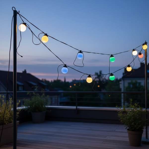 Party fényfüzér 9,5m színes 20 LED BUDGET - Image 4