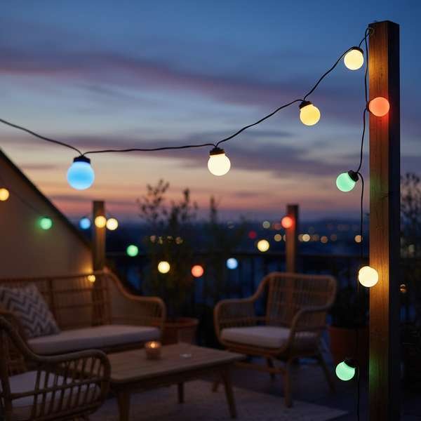 Party fényfüzér 9,5m színes 20 LED BUDGET - Image 3